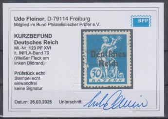 123 - Deutsches Reich Infla Nr. 123 XVI 