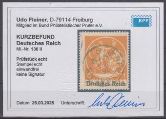 136 - Deutsches Reich Infla Nr. 136 II 