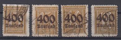 297 - Deutsches Reich Infla Nr. 297 - 300 