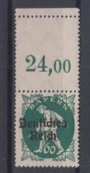 126 - Deutsches Reich Bayernabschied Nr. 126 OR V Leerfeld 