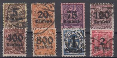 089 - Deutsches Reich Dienst Nr. 89 - 98 