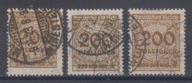 323 - Deutsches Reich Infla Nr. 323 Pa, Pb + Wa 