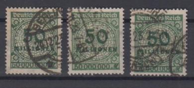 321 - Deutsches Reich Infla Nr. 321 A Pa, Wa + Wb 
