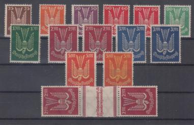210 - Deutsches Reich Flugpost Nr. 210 - 218 mit fast allen Farben 