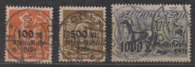 258 - Deutsches Reich Infla Nr. 258 - 260 