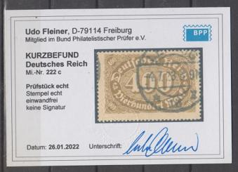 222 - Deutsches Reich Infla Nr. 222 c 