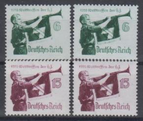 584 - Deutsches Reich Nr. 584 + 585 x + y 
