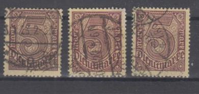 033 - Deutsches Reich Dienst Nr. 33 a - c 