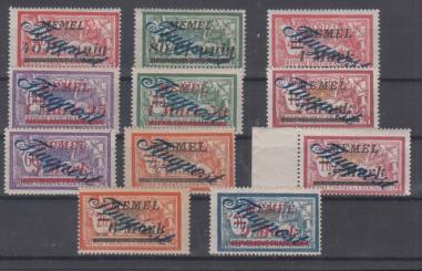 072 - Memel Flugpost Nr. 72 - 83 (ohne Nr. 79) 