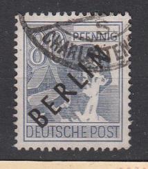 015 - Berlin Nr. 15 80 Pfg Schwarzaufdruck 