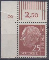 0186 - Bund Heuß 1 Nr. 186 xW DZ 8 