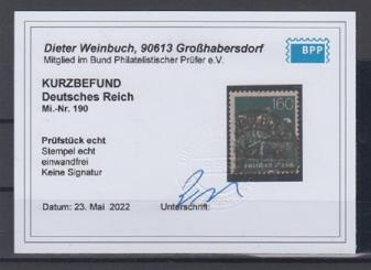 190 - Deutsches Reich Infla Nr. 190 