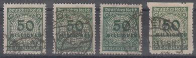 321 - Deutsches Reich Infla Nr. 321 Pa, Wa + b, B 