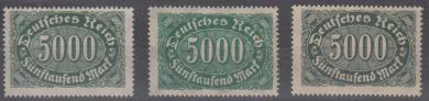 256 - Deutsches Reich Nr. 256 b-d 