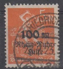 258 - Deutsches Reich Infla Rhein-Ruhr-Hilfe Nr. 258 
