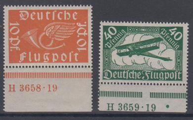 111 - Deutsches Reich Infla Nr. 111 a + 112 a HAN 