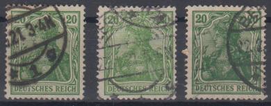 143 - Deutsches Reich Infla Nr. 143 a -c 