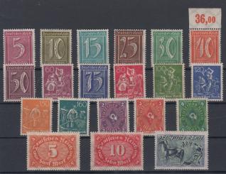 177 - Deutsches Reich Infla Nr. 177 - 196 