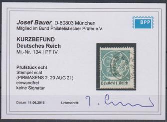 134 - Deutsches Reich Infla Nr. 134 IV 