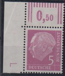 0179 - Bund Heuß lumogen Nr. 179y OR W + DZ L 
