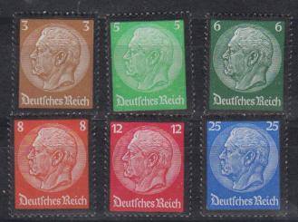 548 - Deutsches Reich Hindenburg Trauer Nr. 548 - 553 
