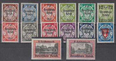 716 - Deutsches Reich Danzig Abschied Nr. 716 - 729 