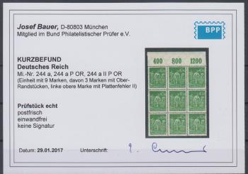 244 - Deutsches Reich Infla Nr. 244 a II 