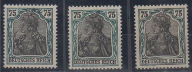 104 - Deutsches Reich Nr. 104 a, b, c 