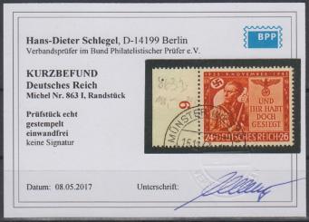863 - Deutsches Reich Nr. 863 I 