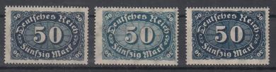 246 - Deutsches Reich Infla Nr. 246 a - c 