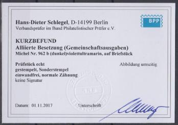 962 - Alliierte Besetzung Nr. 962 b 