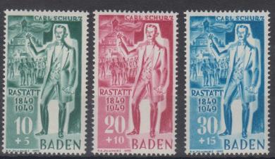 50 - Französische Zone Baden Nr. 50 I - 52 I 