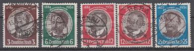 540 - Deutsches Reich Kolonialforscher Nr. 540 - 543 mit Nr. 542 x + y 