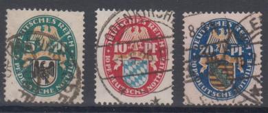 375 - Deutsches Reich Nothilfe Nr. 375 - 377 