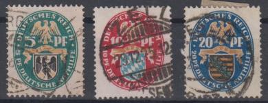 375 - Deutsches Reich Nothilfe Nr. 375 - 377 