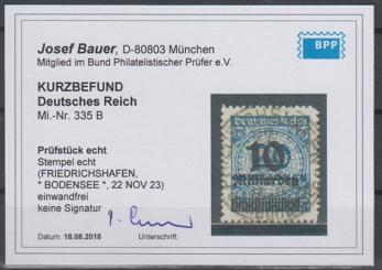 335 - Deutsches Reich Infla Nr. 335 B 