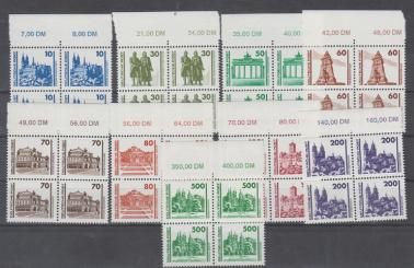 3344 - DDR Freimarken Bauwerke Nr. 3344 - 3352 