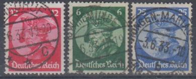 479 - Deutsches Reich Nr. 479 - 481 