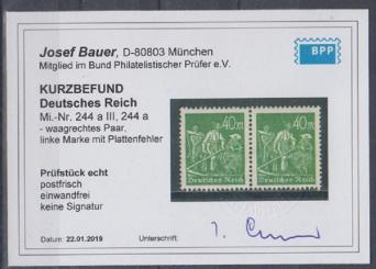 244 - Deutsches Reich Infla Nr. 244 a III 