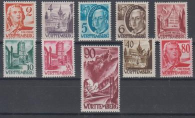 28 - Französische Zone Württemberg Nr. 28 - 37 