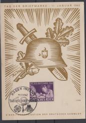 811 - schönes Gedenkblatt Tag der Briefmarke 1942 