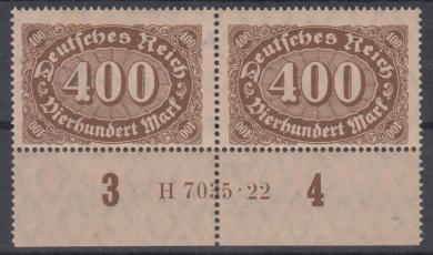 222 - Deutsches Reich Infla Nr. 222 HAN H 7035.22 