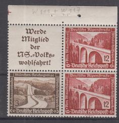 634 - Deutsches Reich W 111 + W 117 