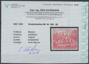 286 - DDR DCF Nr. 286 - 288 