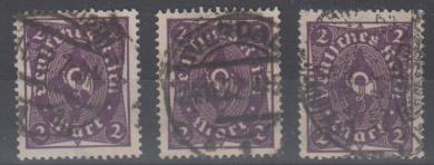 224 - Deutsches Reich Infla Nr. 224 a, aa, b 