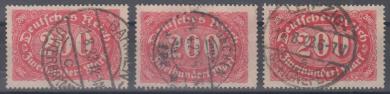 248 - Deutsches Reich Infla Nr. 248 a, aa, b 