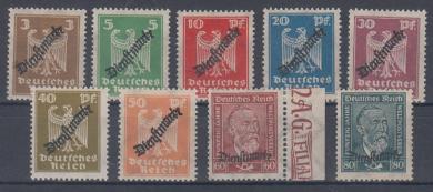 105 - Deutsches Reich Dienst Nr. 105 - 113 