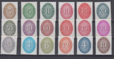 114 - Deutsches Reich Dienst Strohhüte Nr. 114 - 131 
