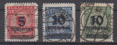 334 - Deutsches Reich Infla Nr. 334 B - 336 B 