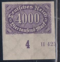 255 - Deutsches Reich Infla Nr. 255 U 